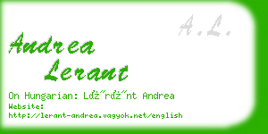 andrea lerant business card